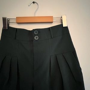 Green Pleated Pants